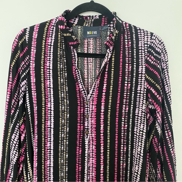 Maeve Anthropologie Colette Peasant Boho Blouse Balloon Sleeve Striped Print - Picture 3 of 16